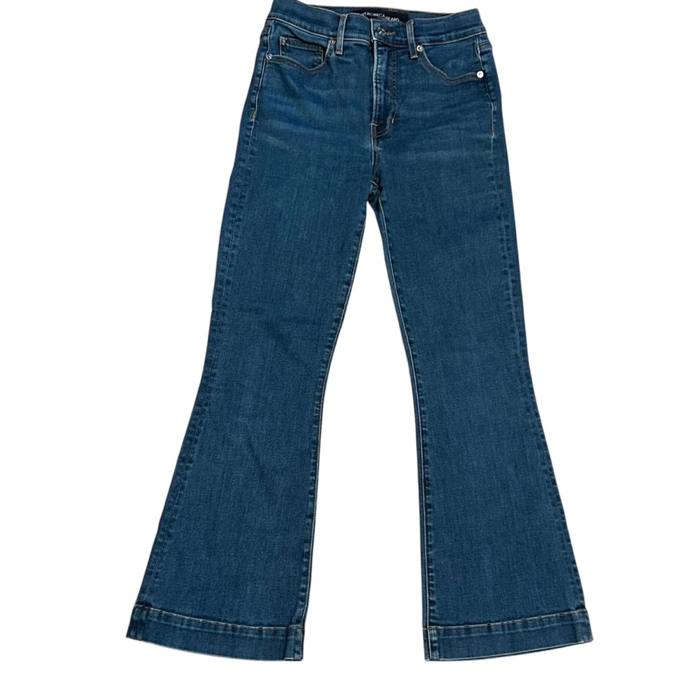 Veronica Beard Carson Ankle Flare Jeans Blue Wash High Rise Size 26 Classic